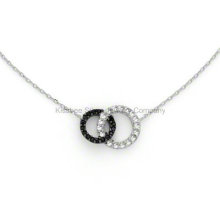 Factory Prices Silver Chain Necklace Plated Pendant with CZ